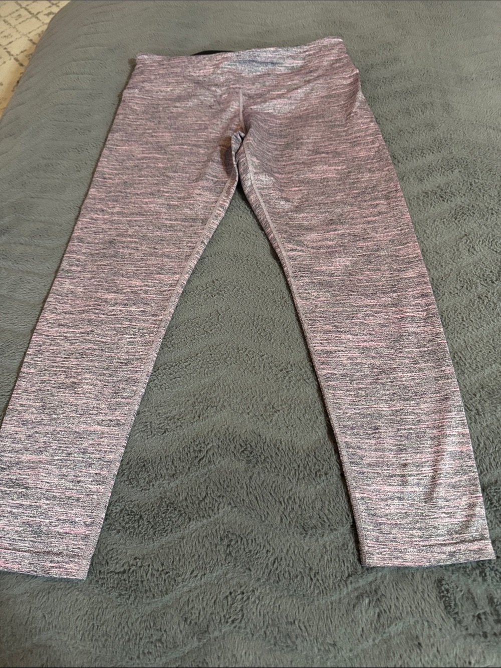 Tuff Athletics Heathered Pink and Gray Girls' Active Leggings